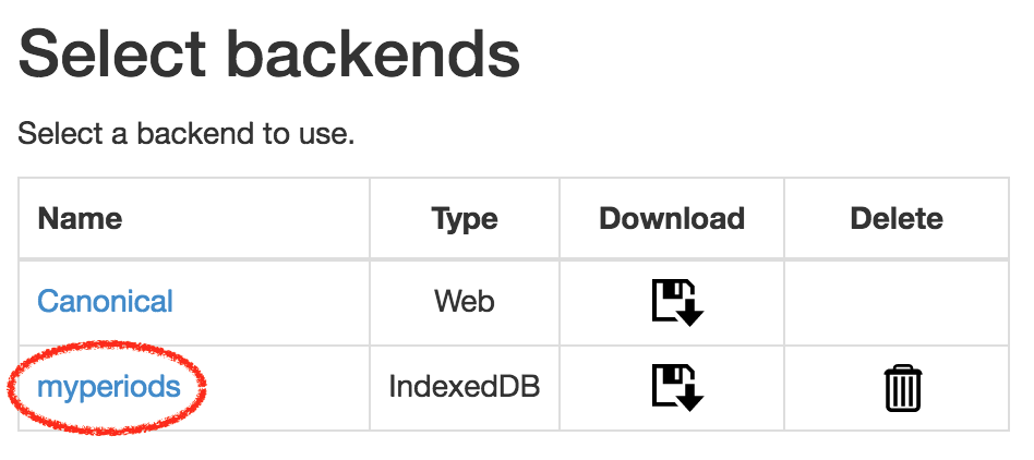 Listing all available backends.