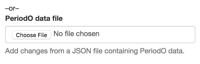 Loading period data from a file.
