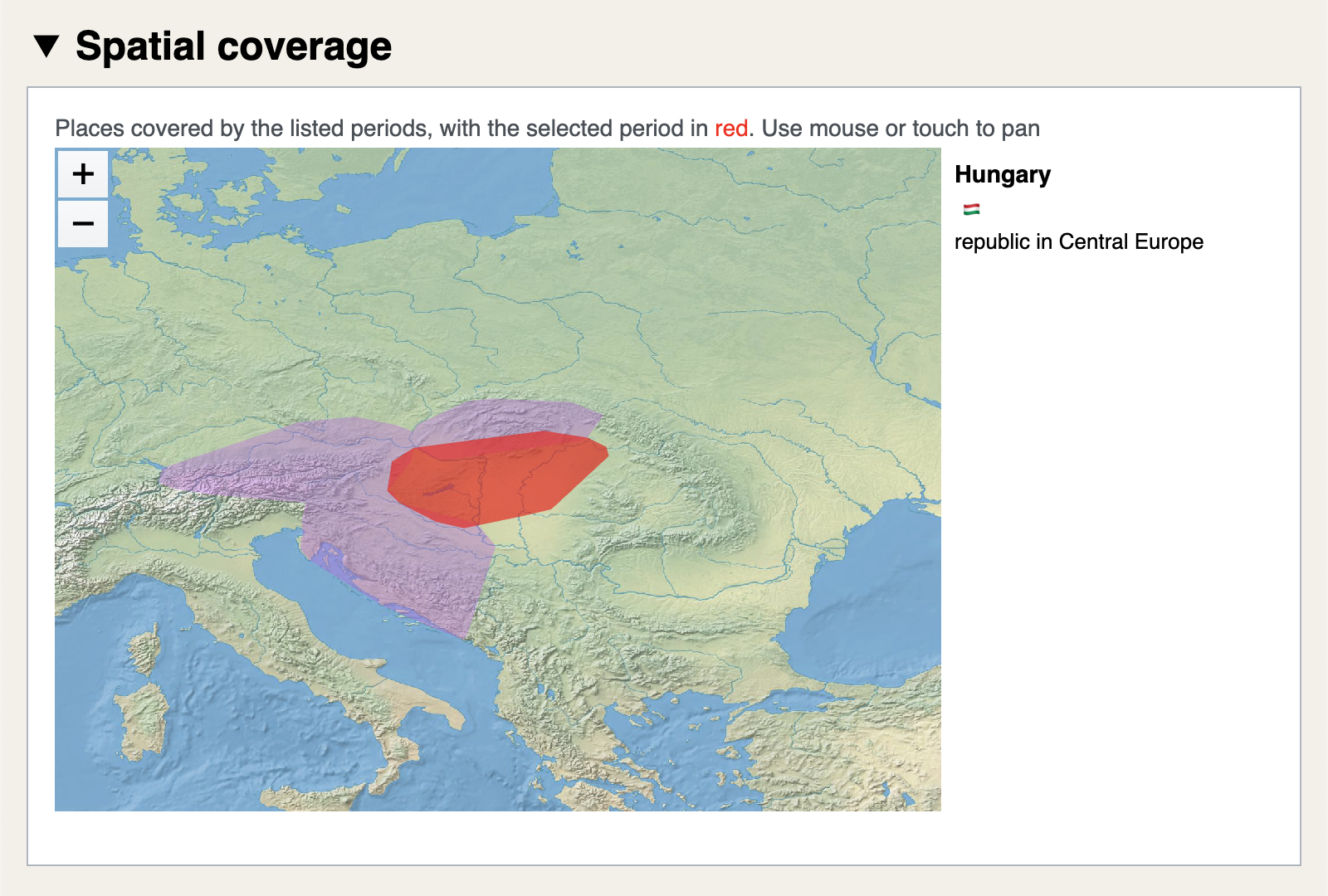 Focusing on the spatial extent of a period