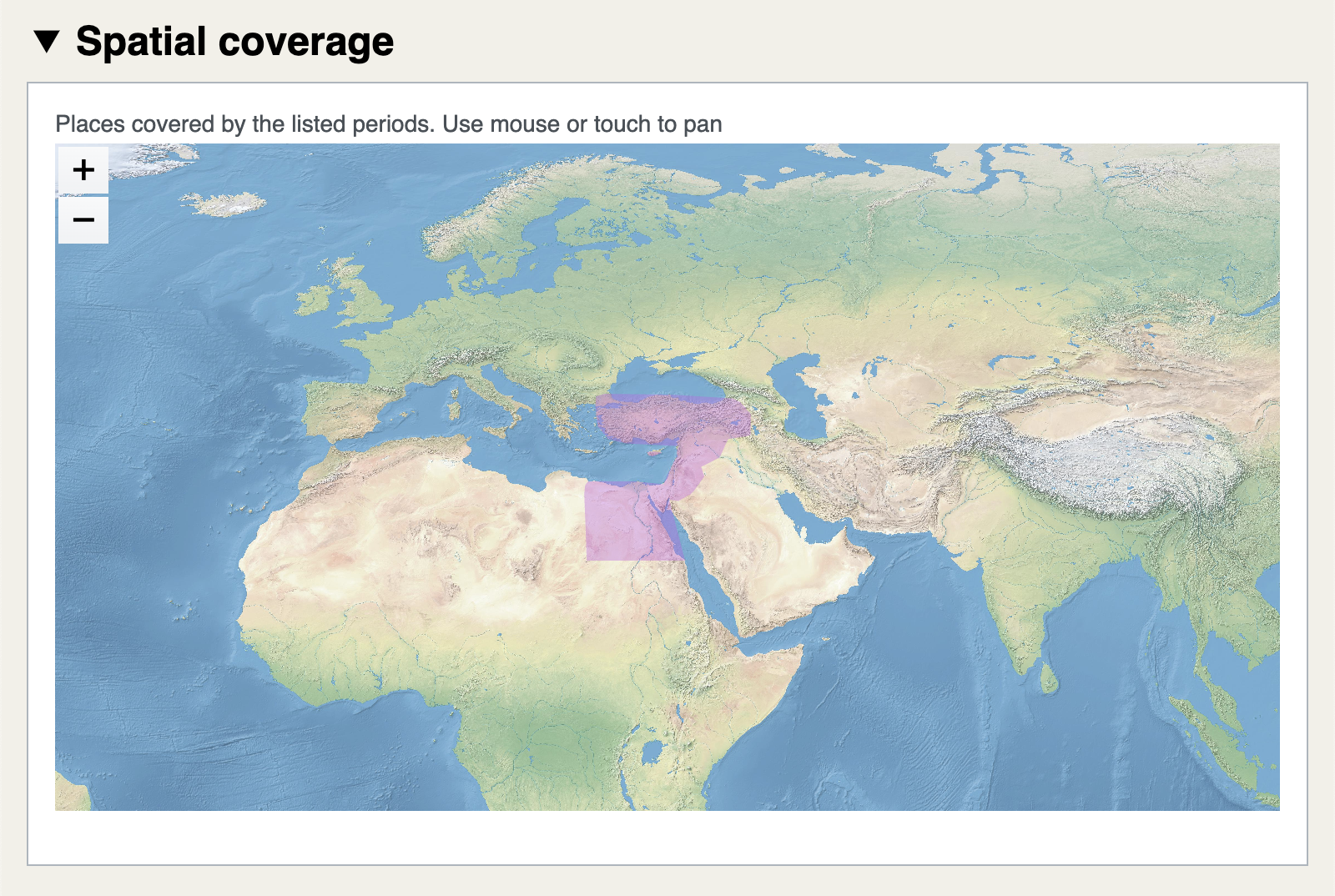 Seeing the spatial coverage of a set of periods